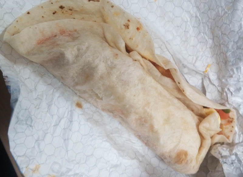 Carl's Jr Chorizo Burrito