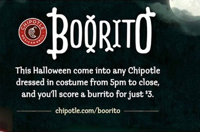 Chipotle Halloween Deal