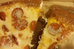 Little Ceasers Pretzel Pizza