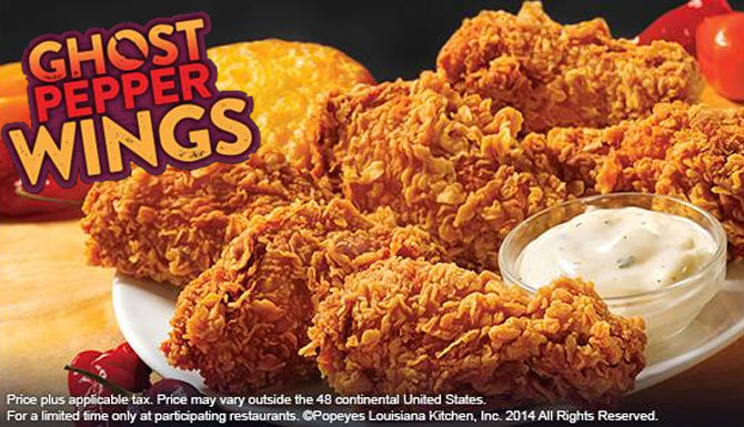 Popeyes Ghost Pepper Wings