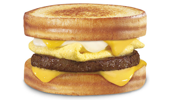 Carl's Jr Grilled Cheese Breakfast Sandwich