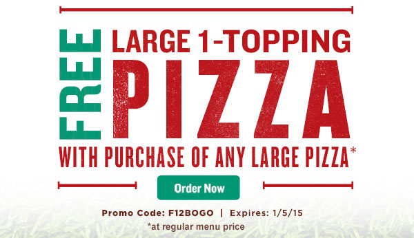 Deal: Papa Johns Buy A Pizza, Get A 1 Topping Pizza Free