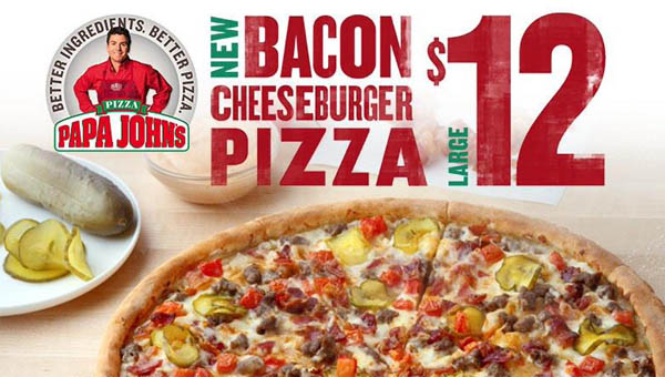 Papa John’s New Bacon Cheeseburger Pizza