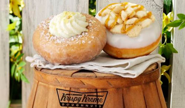 Krispy Kreme Releases Lemon Kreme Cake and Peach Pie Doughnuts