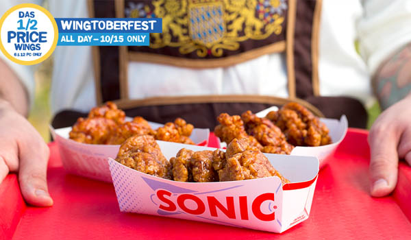 Sonic Half Price Wings October 15th