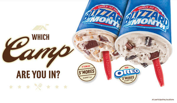 Dairy Queen Oreo S’mores Blizzard for April